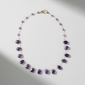 Collier grosse goute améthyste
