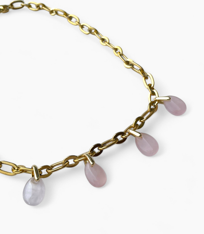 Collier Quartz Rose - Éclat