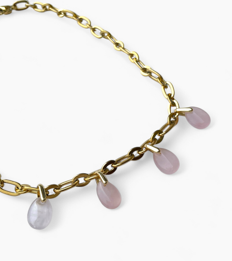 Collier Quartz Rose - Éclat