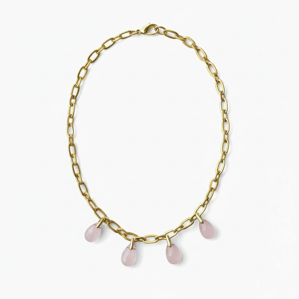 Collier Quartz Rose - Éclat