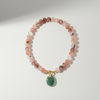 Collier Quartz Hématoïde Rouge & Aventurine verte