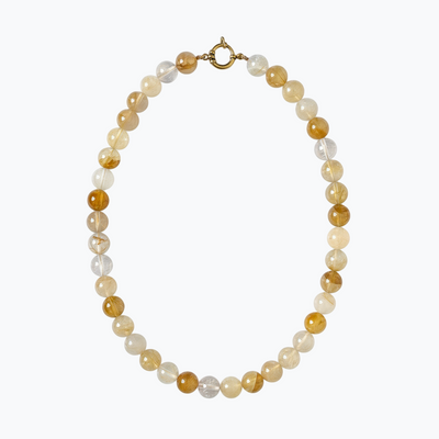 Collier Quartz Hématoïde Jaune
