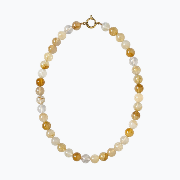 Collier Quartz Hématoïde Jaune