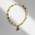 Collier Quartz Hématoïde Jaune & Oeil de Sainte Lucie