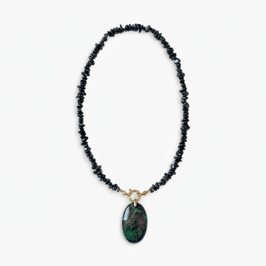 Collier tourmaline Noire