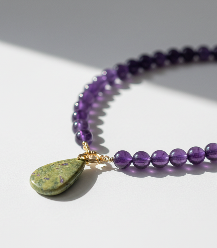 Collier Améthyste & Atlantiste