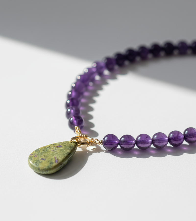 Collier Améthyste & Atlantiste
