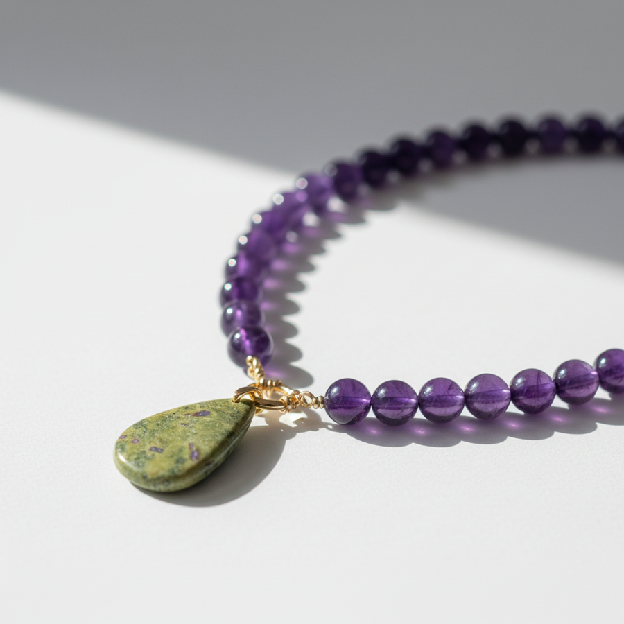 Collier Améthyste & Atlantiste