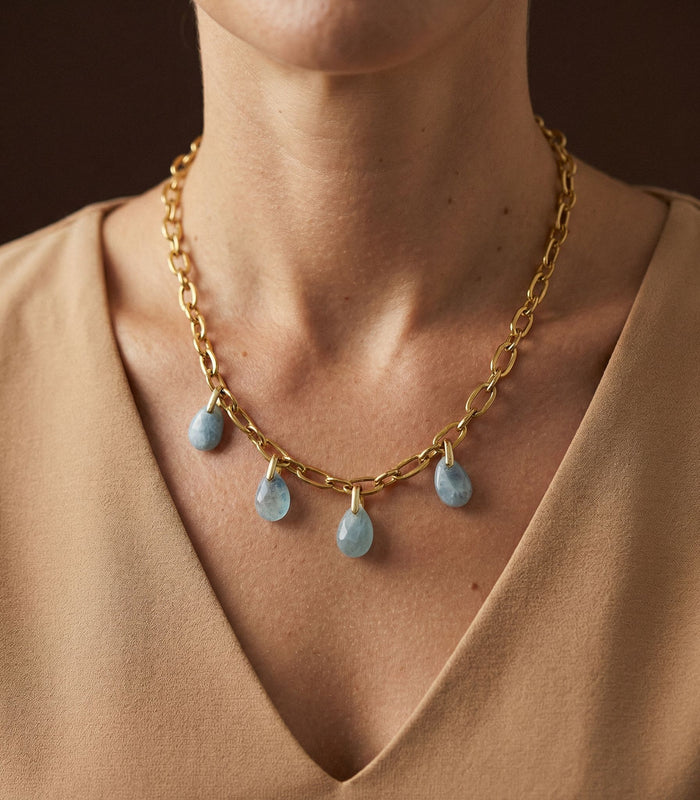 Collier Aigue Marine - Éclat
