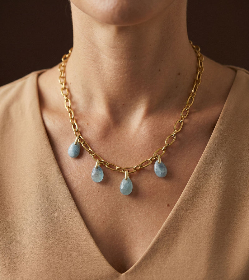 Collier Aigue Marine - Éclat