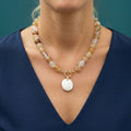Collier Quartz Hématoïde Jaune & Oeil de Sainte Lucie