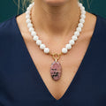 Collier Agate Blanche & Rhodonite
