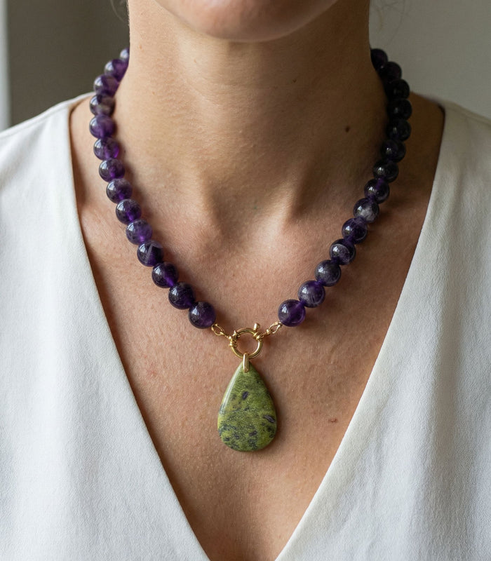 Collier Améthyste & Atlantiste