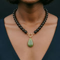 Collier Quartz Fumé & Opale Verte