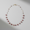 Collier grosse goute Quartz Fraise