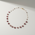 Collier grosse goute Quartz Fraise