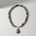Collier Agate Bleu Océan