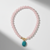 Collier Quartz Rose & Apatite bleue
