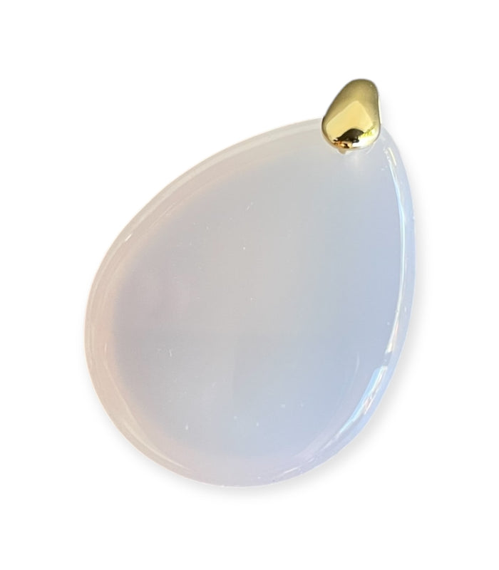 Pendentif Agate Botswana avec inclusion de Quartz