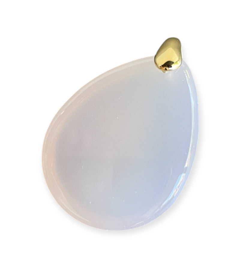 Pendentif Agate Botswana avec inclusion de Quartz