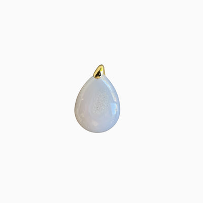 Pendentif Agate Botswana avec inclusion de Quartz