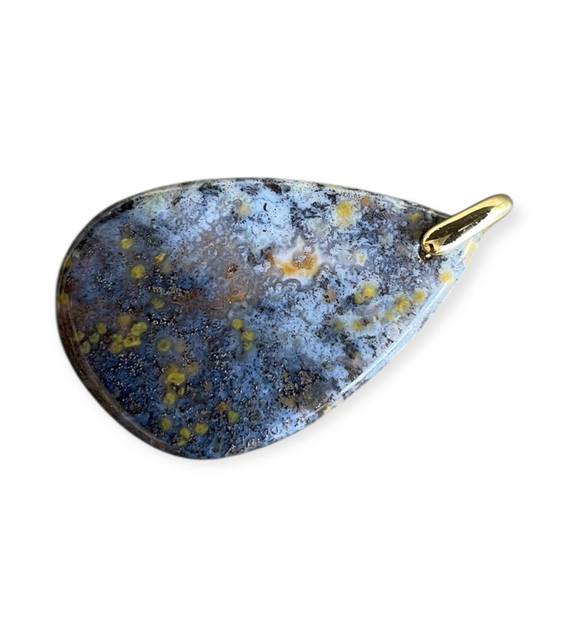 Pendentif Agate Océan Bleu