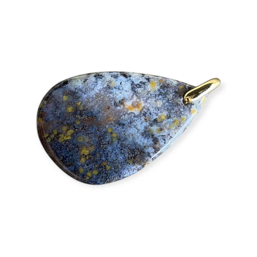 Pendentif Agate Océan Bleu