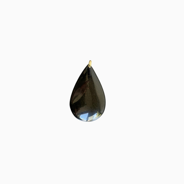 Pendentif Obsidienne dorée