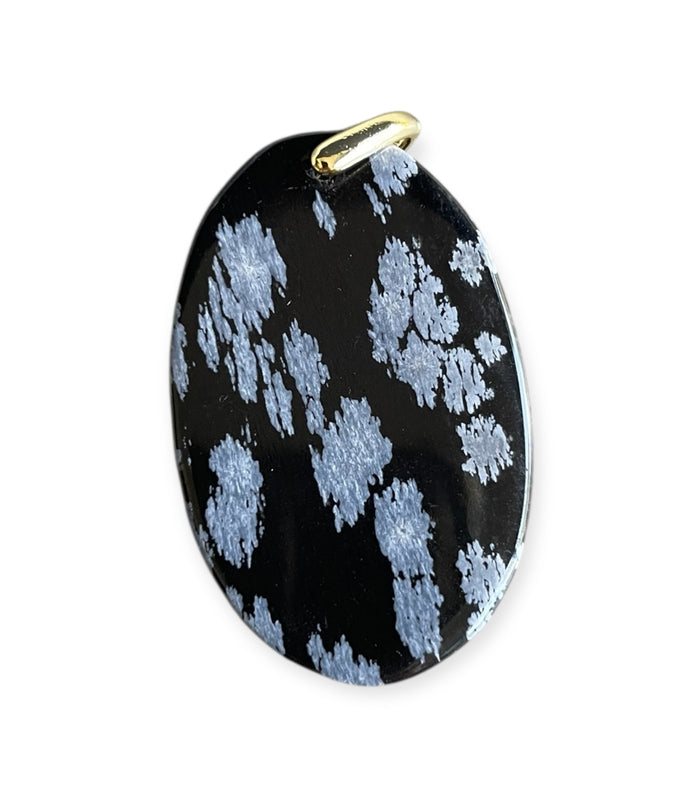 Pendentif Obsidienne flocon de neige