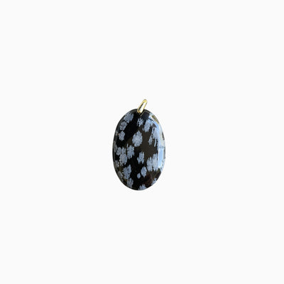 Pendentif Obsidienne flocon de neige