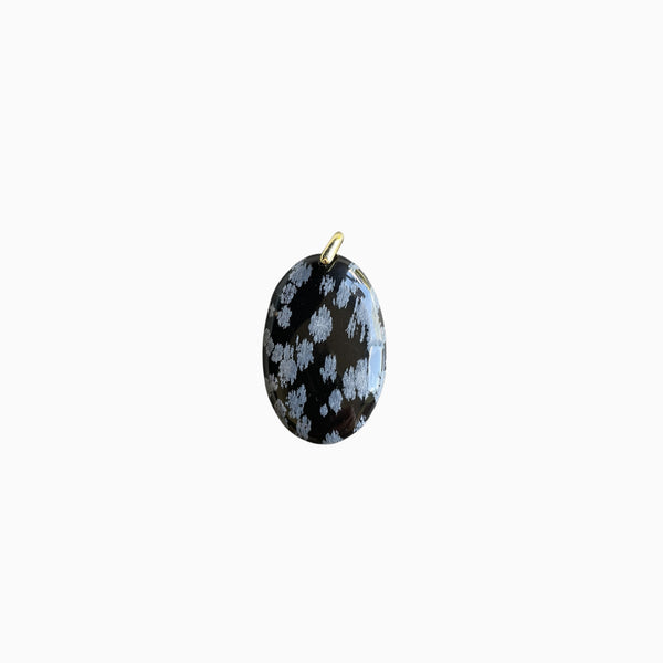Pendentif Obsidienne flocon de neige