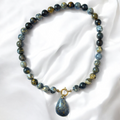 Pendentif Agate Océan Bleu