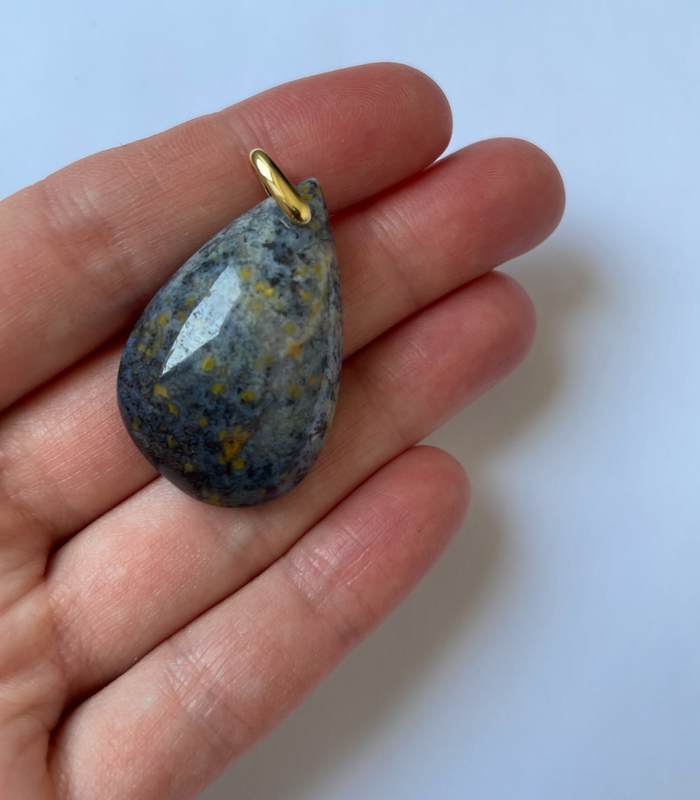 Pendentif Agate Océan Bleu