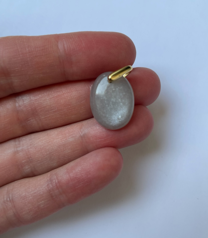 Pendentif Pierre de lune grise