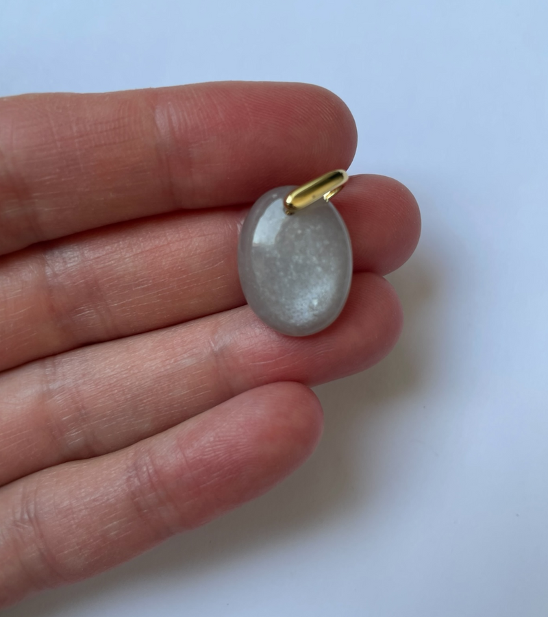 Pendentif Pierre de lune grise