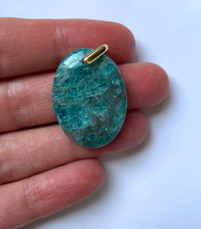 Pendentif Apatite Bleu