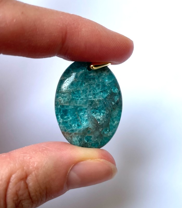 Pendentif Apatite Bleu