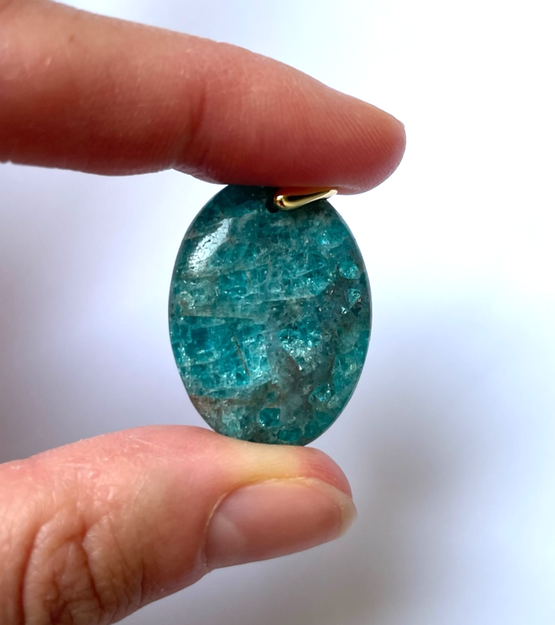 Pendentif Apatite Bleu