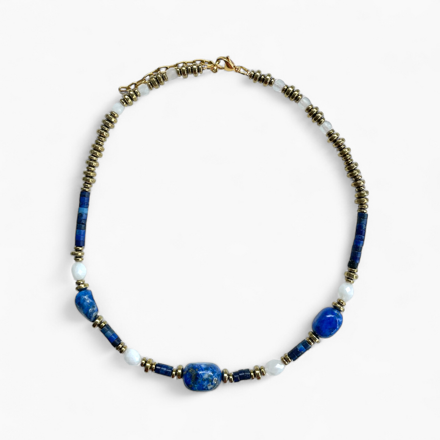 Collier Lapis Lazuli & Pierre de lune