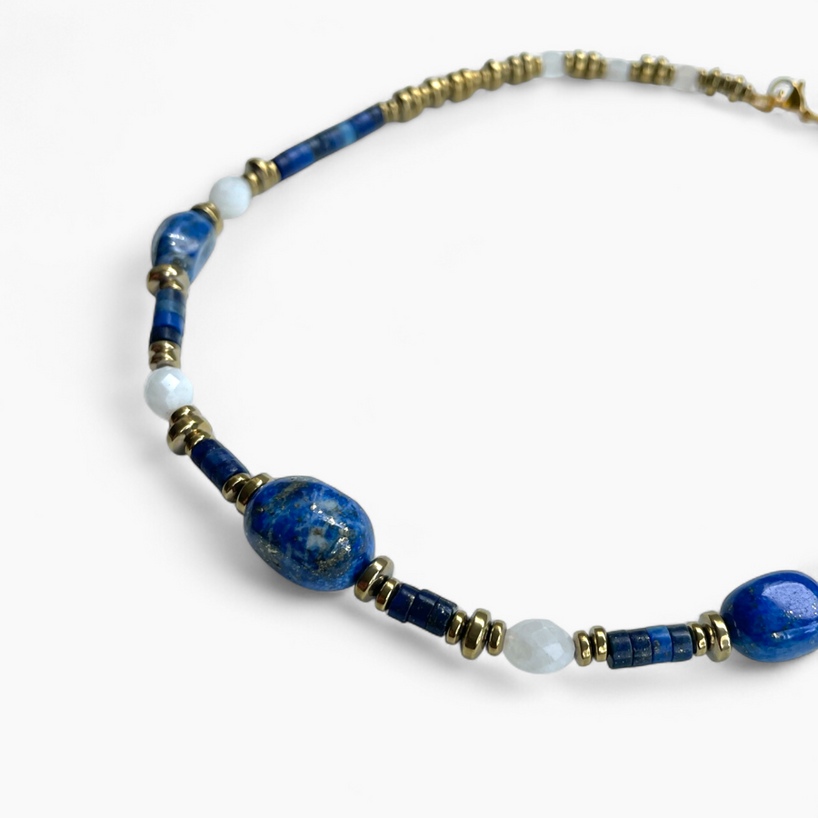 Collier Lapis Lazuli & Pierre de lune