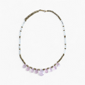 Collier Quartz Rose & Cristal de roche