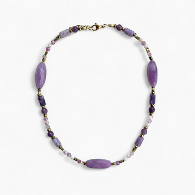 Collier Lépidolite - Lavande