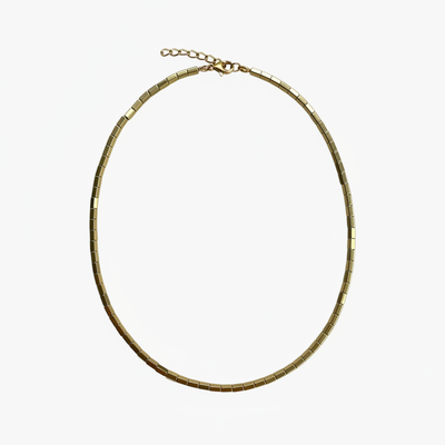 Collier rectangle doré