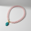 Collier Quartz Rose & Apatite bleue