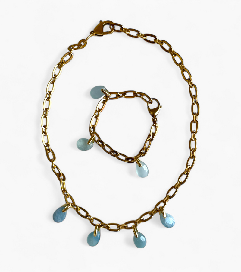 Collier Aigue Marine - Éclat